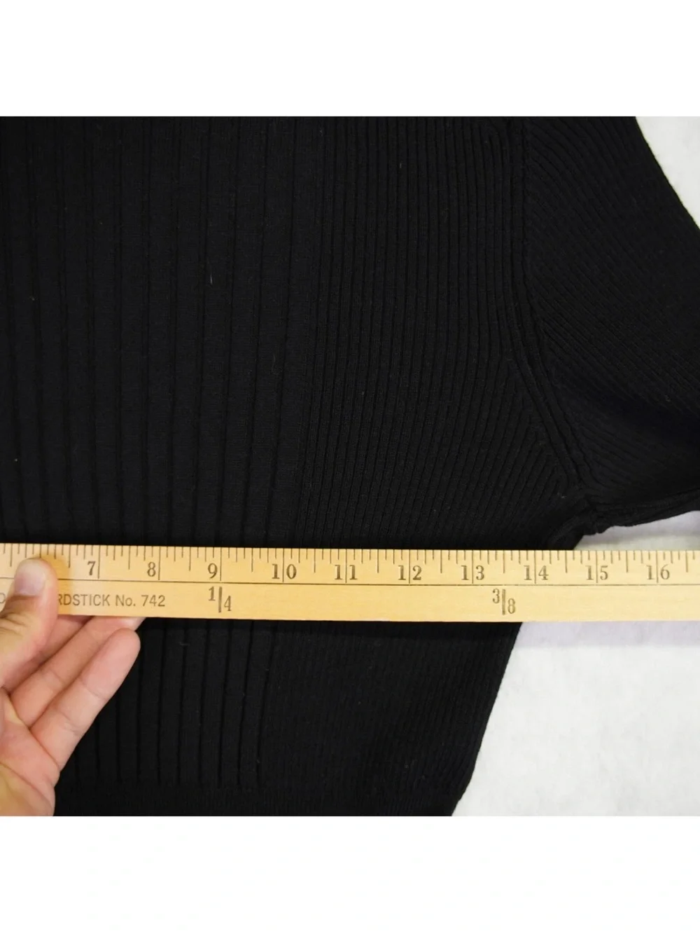 Prada Black Ribbed Knit Turtleneck Sweater Size 44 US Size Medium Luxury Design